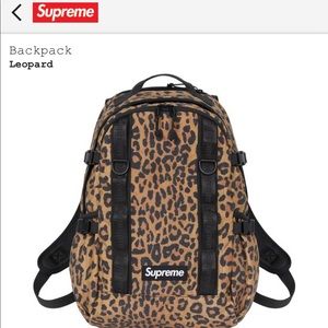 Supreme leopard backpack